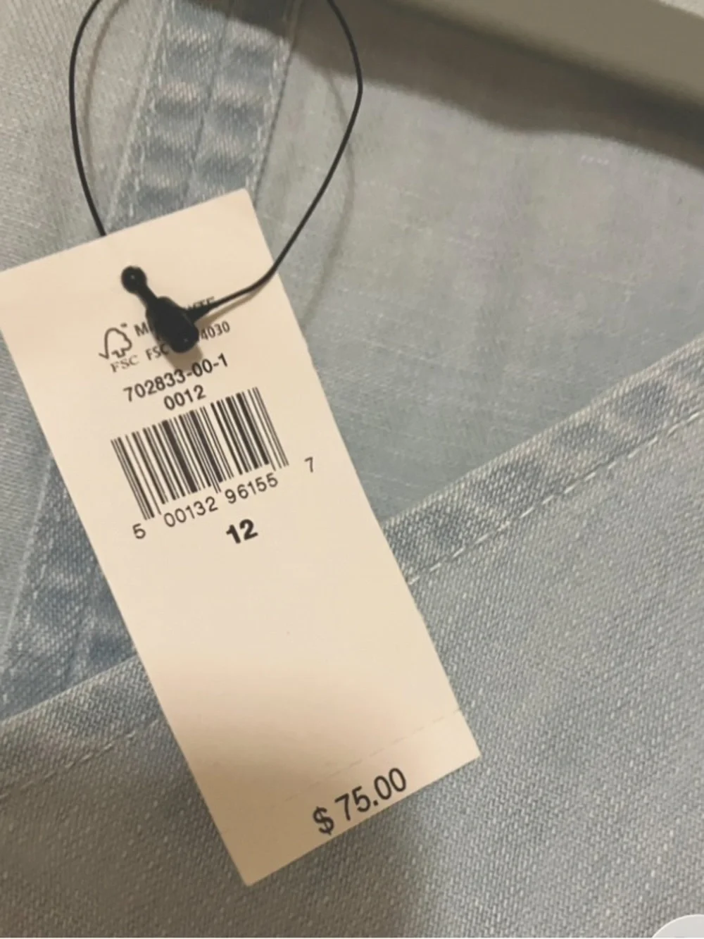 Banana Republic Light Blue V-Neck Puff Sleeve Cropped Blouse: Size 12